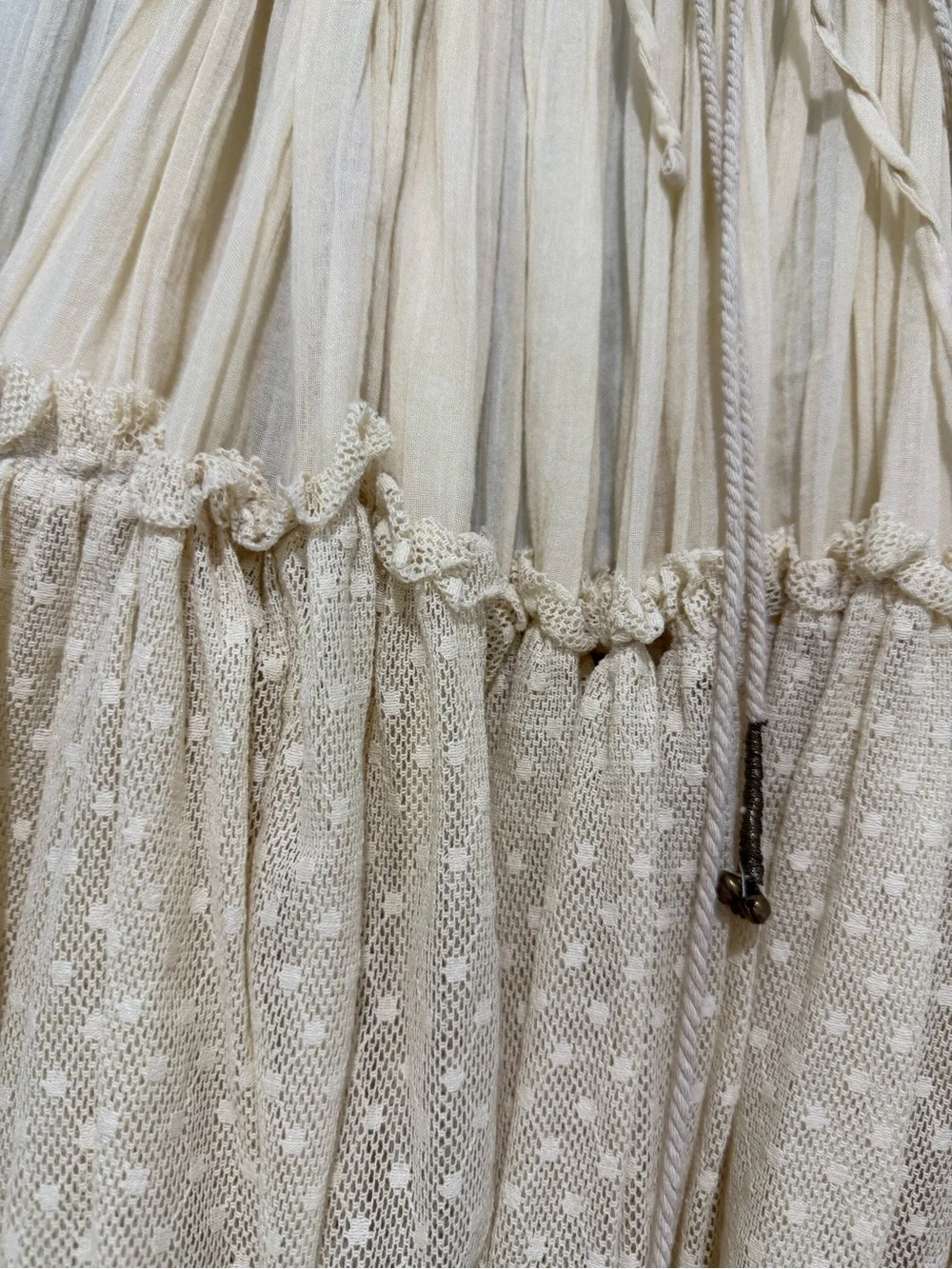 Free People 100 Degree Cream White Bohemian Party Beach Sexy Mini Dress Medium - Picture 11 of 13
